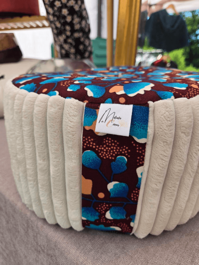 Zafu Coussin de méditation nénuphars bleus