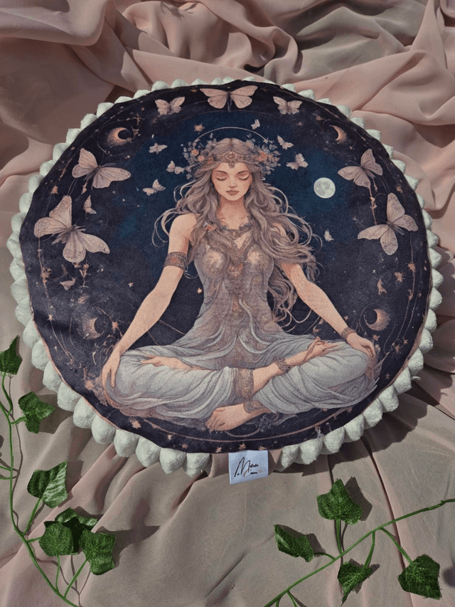 Zafu Fée,  coussin de méditation en épeautre 
