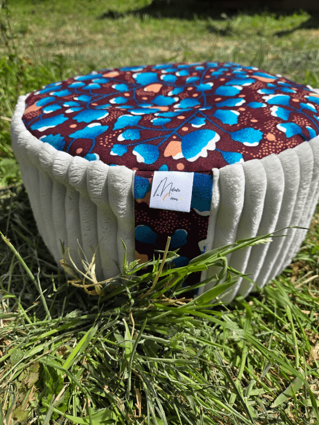 Zafu Coussin de méditation nénuphars bleus