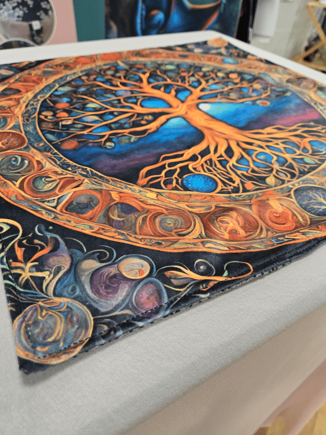 Tapis oracle carré Arbre de vie