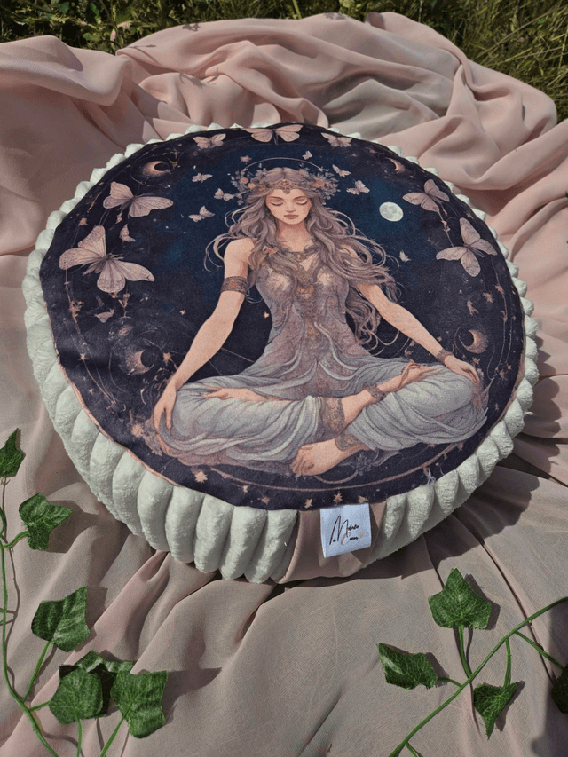Zafu Fée,  coussin de méditation en épeautre 