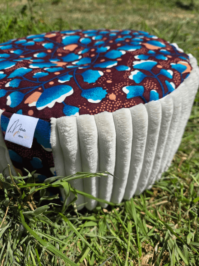 Zafu Coussin de méditation nénuphars bleus