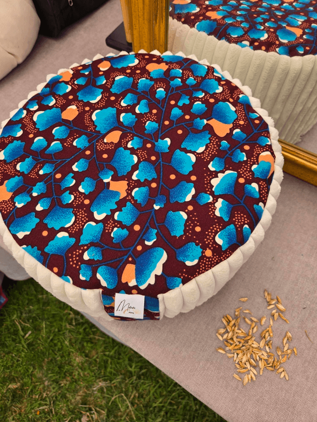 Zafu Coussin de méditation nénuphars bleus