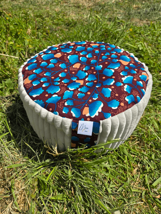 Zafu Coussin de méditation nénuphars bleus