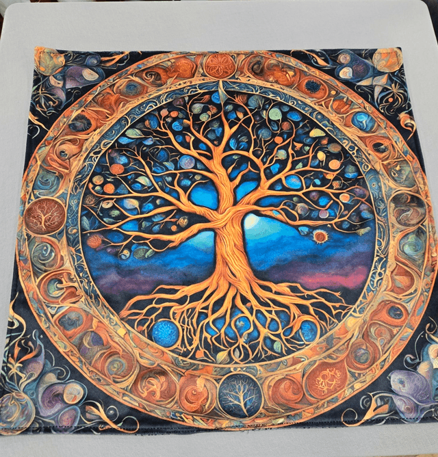 Tapis oracle carré Arbre de vie