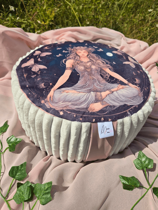 Zafu Fée,  coussin de méditation en épeautre 